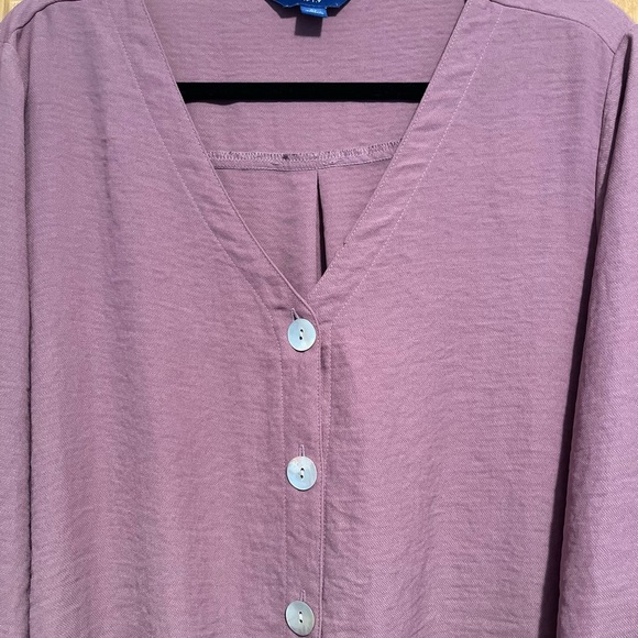 Apt. 9 Mauvy Button Down Blouse - Picture 9 of 9